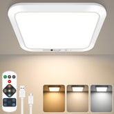 Bairth rechargeable motion sensor closet light with remote illuminates closet hands-free.