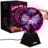 BALIBOO 8-inch plasma ball lit with interactive lightning responding to touch for hands-on learning