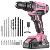 Bamse pink cordless drill with compact design for easy home repairs
