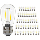 Banord 50-pack dimmable S14 bulbs illuminate outdoor string lights with energy efficiency