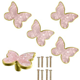 BAOTXHBR butterfly knob pink gold enhances cabinet style and provides smooth grip