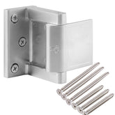 BAOWEIJD hotel security door lock silver with stainless screws for enhanced protection.