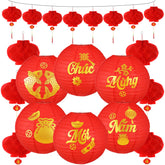 Baquler large red paper lanterns for versatile festive decor