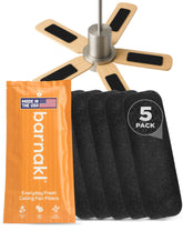 Barnakl ceiling fan purifier pad on blade traps dust for cleaner air