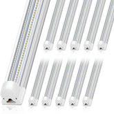 Barrina 8FT LED Shop Light front view with V-shape for wide-area brightness.