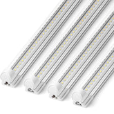 Barrina 8ft LED shop light with V-shape design for broad coverage in garages and workshops