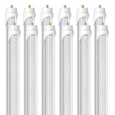 Barrina 8 ft LED tubes, pack of 12, bright daylight for workspaces.