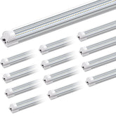 Barrina LED shop light with V-shape beam delivering wider coverage in garages.