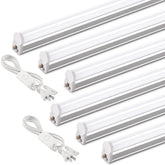 Barrina T5 4ft LED shop light in packaging highlighting compact, energy-efficient design for workshops.