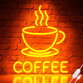 Basaneon coffee neon sign wall decor boosts storefront appeal