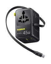 Baseus PicoGo AG11 complete travel adapter with universal country compatibility.