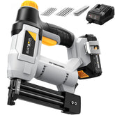 Batavia 20V cordless nail gun in action for portable woodworking projects.