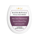 Bath Royale BR500-00 soft close round seat with lid for quiet operation