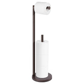 Batoliet bronze 4-roll stand keeps extra tissue within reach in busy bathrooms