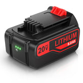 BATTOOL LED indicator 8000mAh 20V battery front view for easy charge monitoring.