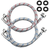 Beaquicy 4ft cold blue washer hose for quick cold-water hookup.