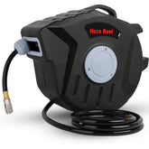 Beautiq retractable air hose reel 65ft keeps workspace organized and tangle-free.