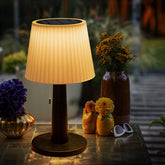 Beautyard solar table lamp for outdoor garden lighting, weatherproof and year-round use.