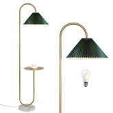 Beaysyty tray floor lamp with brass finish for living spaces