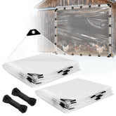 Beeplove clear tarp 8x10ft coop cover lets light in while blocking rain