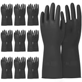 Beieverluck 10-pairs XL black chemical-resistant gloves boxed for durable handling.