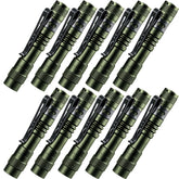 Beieverluck compact pen light with clip for hands-free camping and emergencies.