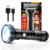 Bell+Howell Taclight Max front view highlights ultra-bright 7000K beam for outdoor tasks.