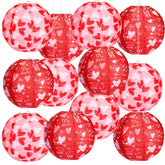 Bencailor heart hanging round lanterns, 12-inch diameter, ideal as a romantic centerpiece.