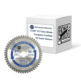 Benchmark Abrasives TCT 5-3-8 inch blade closeup showing carbide tips for durable metal cutting