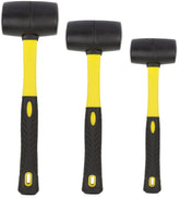 Benchmark rubber mallet 8oz head delivers dent-free strikes on delicate surfaces.