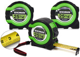 Benchmark 25 ft tape measure with magnetic tip for stable metal measurements.