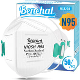 Benehal N95 face mask pack front view showing 5-ply filtration for daily protection