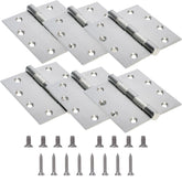 BENERAY 4.5-inch stainless hinge close-up with square corners for durable doors