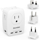 BEONDON travel adapter kit compact design ready for packing and travel