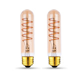 Beonllay T10 LED bulb with amber glass spiral filament for cozy ambience.