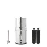 Big Berkey system on a countertop provides ready-to-use filtered water