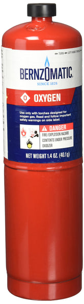 Bernzomatic Worthington cylinder 333251 pre-filled oxygen gas torch-style for quick setup
