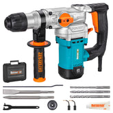Berserker SDS-Plus rotary hammer drill overview for overhead work.