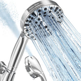 BESAQUO shower head front view highlights high-pressure performance.