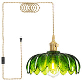 Beser·Win green glass pendant lamp front view for soft ambient living room lighting