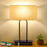 BesLowe 3-Way Dimmable Lamp base shows a sturdy metal frame for stable bedside lighting.