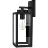 BesLowe outdoor wall lantern with waterproof matte black finish for year-round porch lighting.