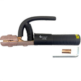 BEST WELDS 900-A-316 electrode holder front view with comfortable grip and secure brass connections