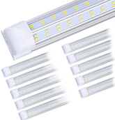 Bestka 8ft LED shop light with V-shape-beam for broad workshop illumination
