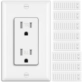 BESTTEN 100-pack 15A outlet front view for bulk residential installations.