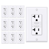 BESTTEN 20A GFCI outlet with thinner design fits tight electrical boxes.