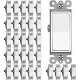 BESTTEN 30-pack 3-way decorator switch with paddle—reliable control from two locations.