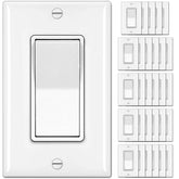 BESTTEN 30-pack single-pole decorator switch with wall plate for easy replacement