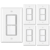 BESTTEN 5-pack double light switch front view for dual lighting control