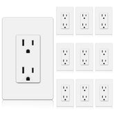 BESTTEN Decorator Receptacle Outlet White with sleek design and reliable power delivery
